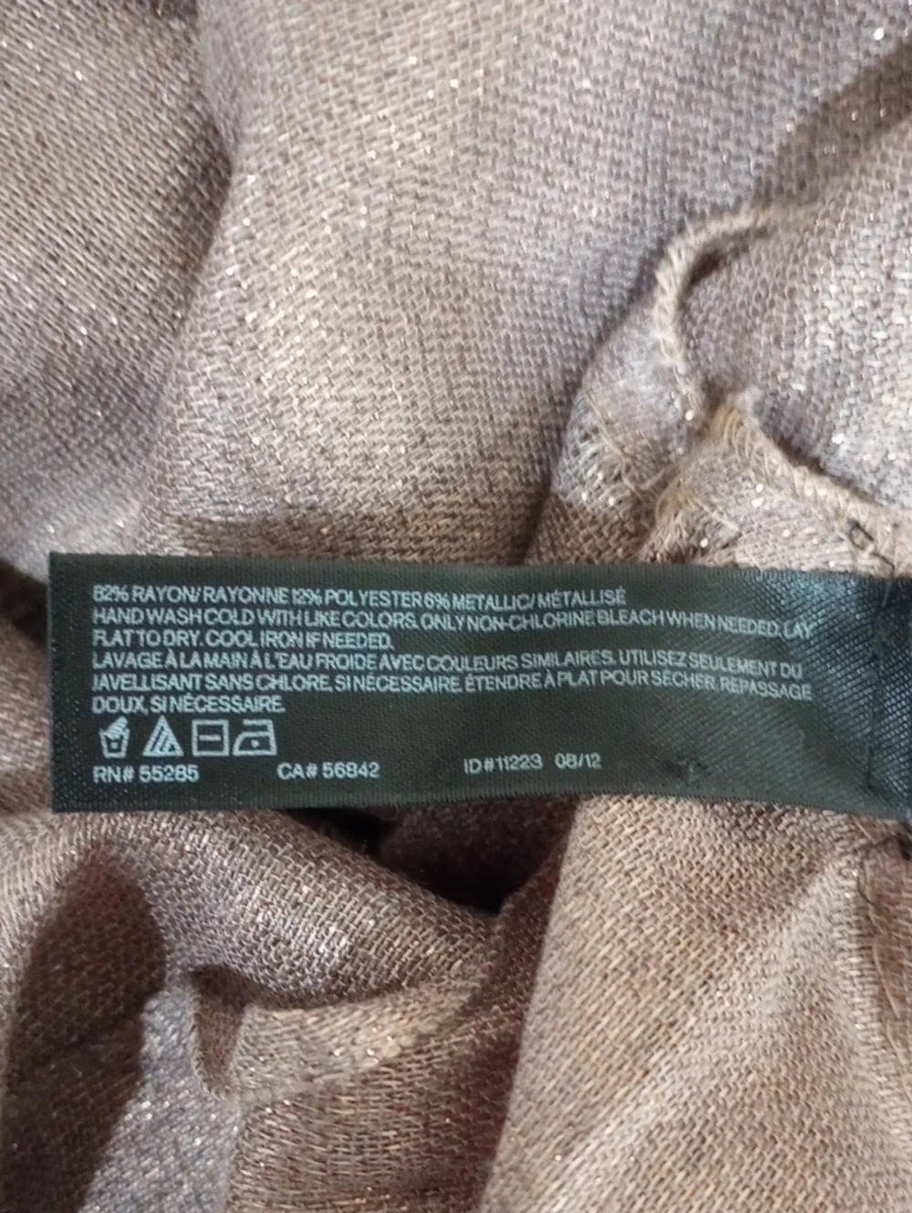 Express Copper Metallic Infinity Scarf